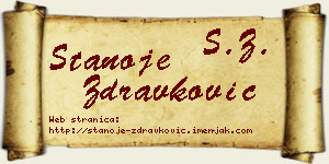 Stanoje Zdravković vizit kartica